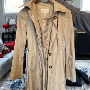 Michael Kors S khaki trench coat-like new!!